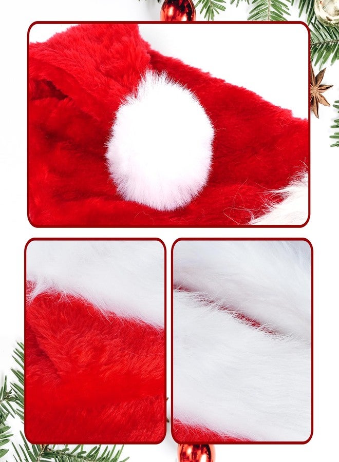 يوليو قبعة عيد الميلاد من يولييو، قبعات سانتا للكبار والصغار، قبعة سانتا للأطفال مع مخمل سميك لحفلات رأس السنة وعيد الميلاد والتنكر. - Image 2